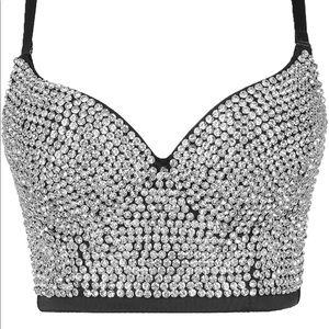 Rhinestone Bustier Top